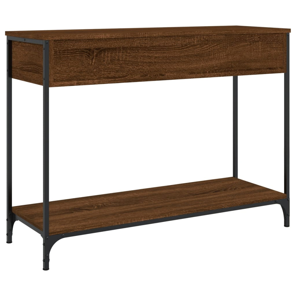 Wandtafel 100x34,5x75 cm bewerkt hout bruin eikenkleur MeubelReus