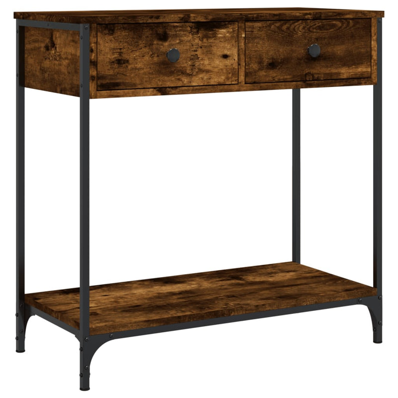 Wandtafel 75x34,5x75 cm bewerkt hout gerookt eikenkleurig MeubelReus