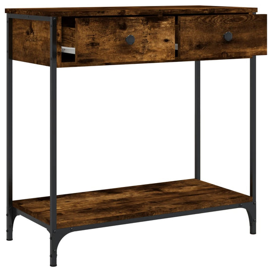 Wandtafel 75x34,5x75 cm bewerkt hout gerookt eikenkleurig MeubelReus