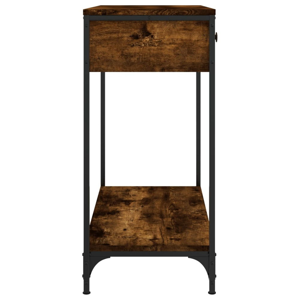 Wandtafel 75x34,5x75 cm bewerkt hout gerookt eikenkleurig MeubelReus