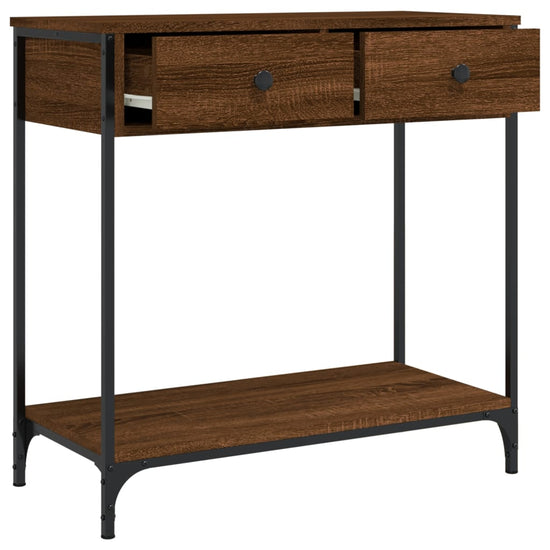 Wandtafel 75x34,5x75 cm bewerkt hout bruin eikenkleur MeubelReus