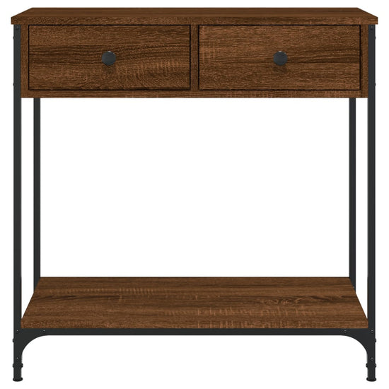 Wandtafel 75x34,5x75 cm bewerkt hout bruin eikenkleur MeubelReus