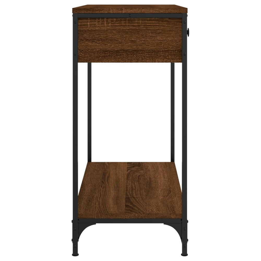 Wandtafel 75x34,5x75 cm bewerkt hout bruin eikenkleur MeubelReus