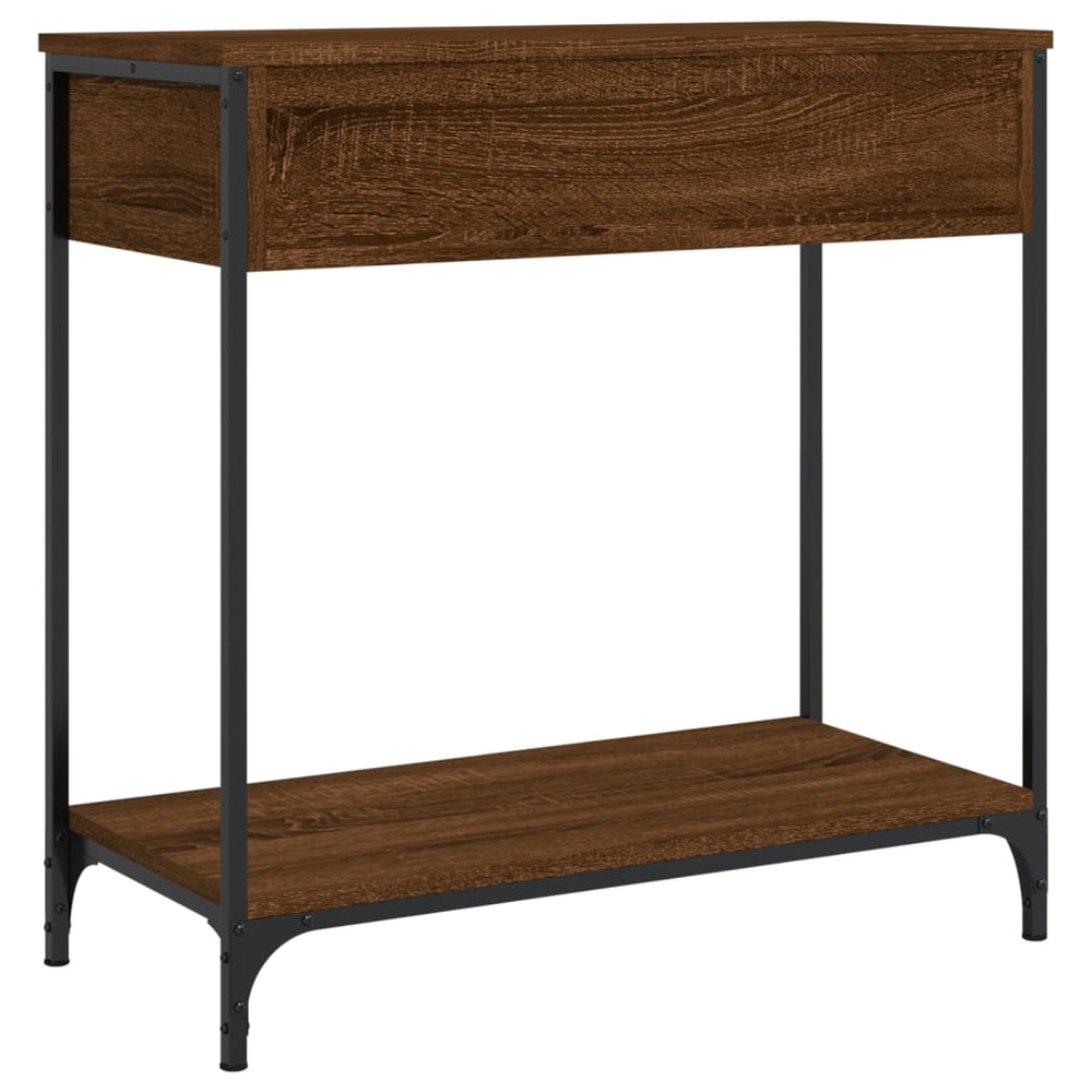 Wandtafel 75x34,5x75 cm bewerkt hout bruin eikenkleur MeubelReus