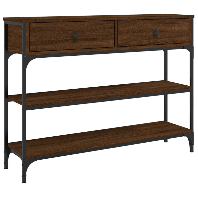 Wandtafel 100x25x75 cm bewerkt hout bruin eikenkleur MeubelReus