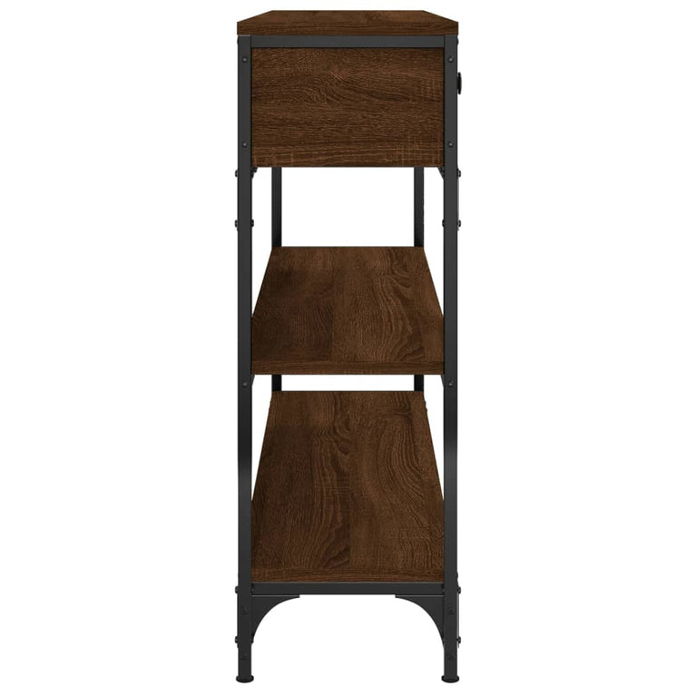Wandtafel 100x25x75 cm bewerkt hout bruin eikenkleur MeubelReus