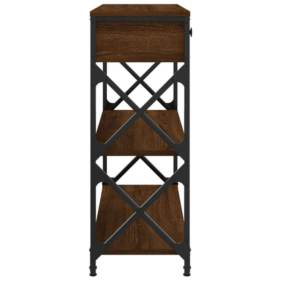 Wandtafel 75x28x75 cm bewerkt hout bruin eikenkleur MeubelReus
