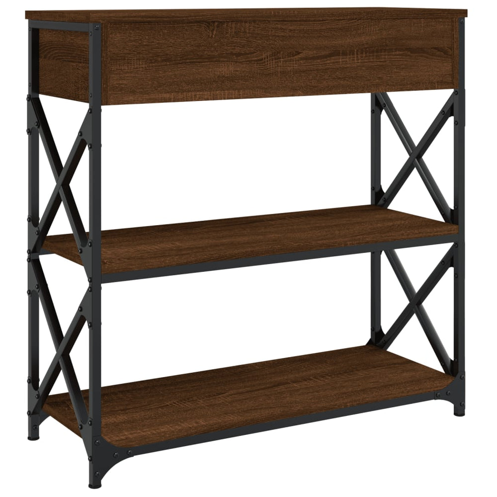 Wandtafel 75x28x75 cm bewerkt hout bruin eikenkleur MeubelReus