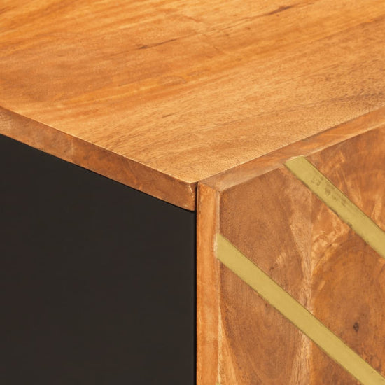 Tv-meubel 105x33,5x46 cm massief mangohout bruin en zwart MeubelReus