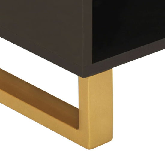 Tv-meubel 80x33,5x46 cm massief mangohout bruin en zwart MeubelReus