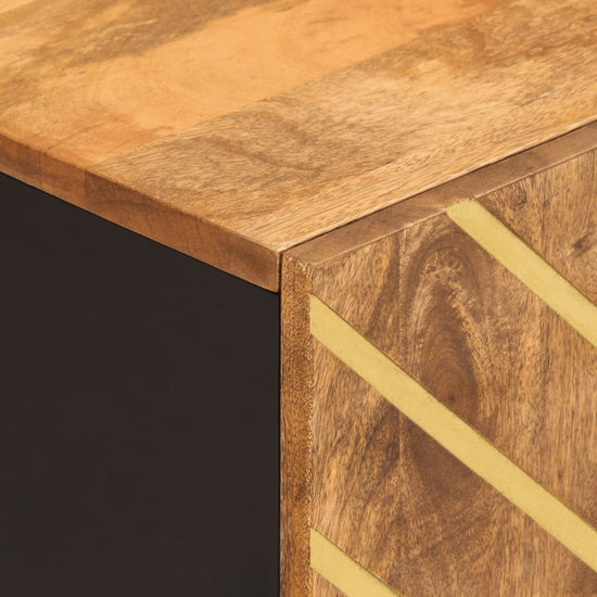 Wastafelkast massief mangohout bruin en zwart MeubelReus