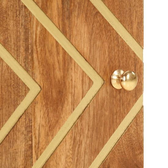 Wastafelkast massief mangohout bruin en zwart MeubelReus