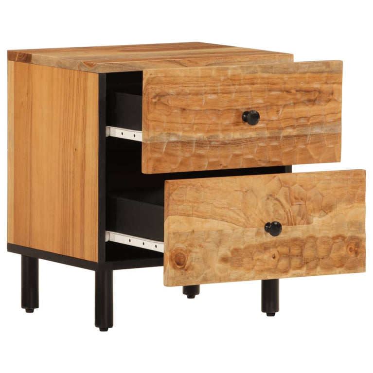 Nachtkastjes 2 st 40x33x46 cm massief acaciahout