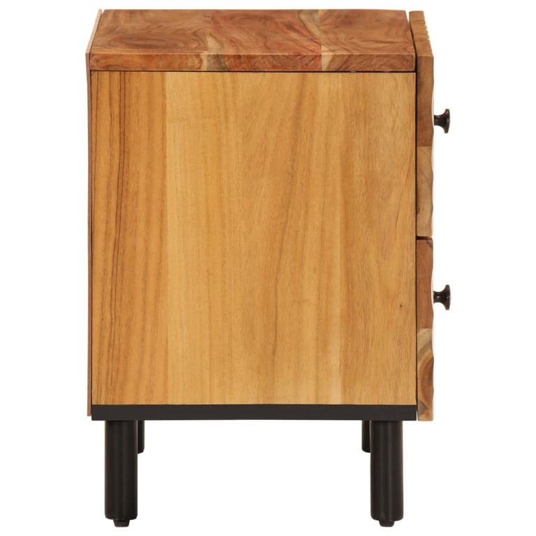 Nachtkastjes 2 st 40x33x46 cm massief acaciahout