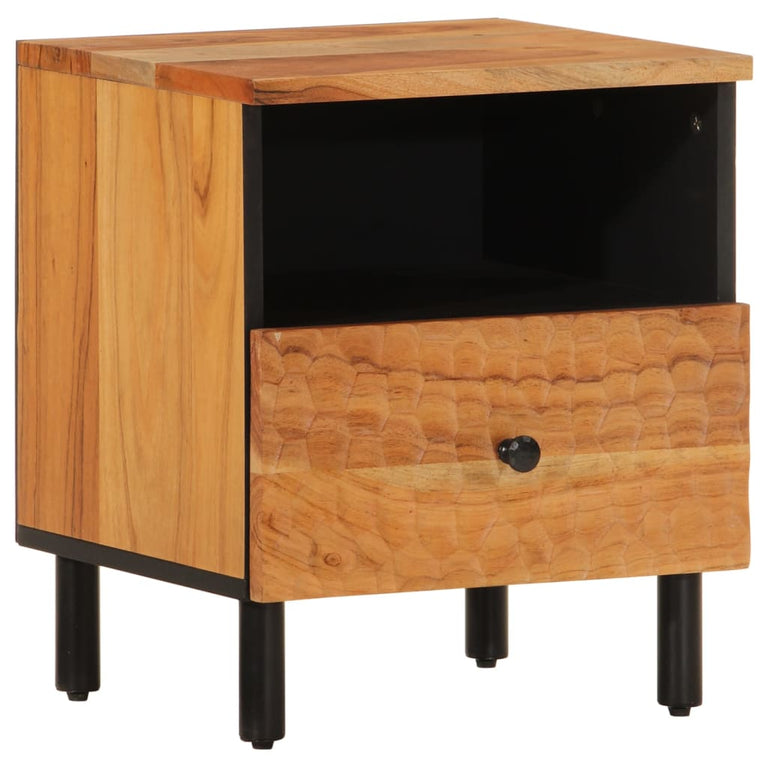 Nachtkastjes 2 st 40x33x46 cm massief acaciahout