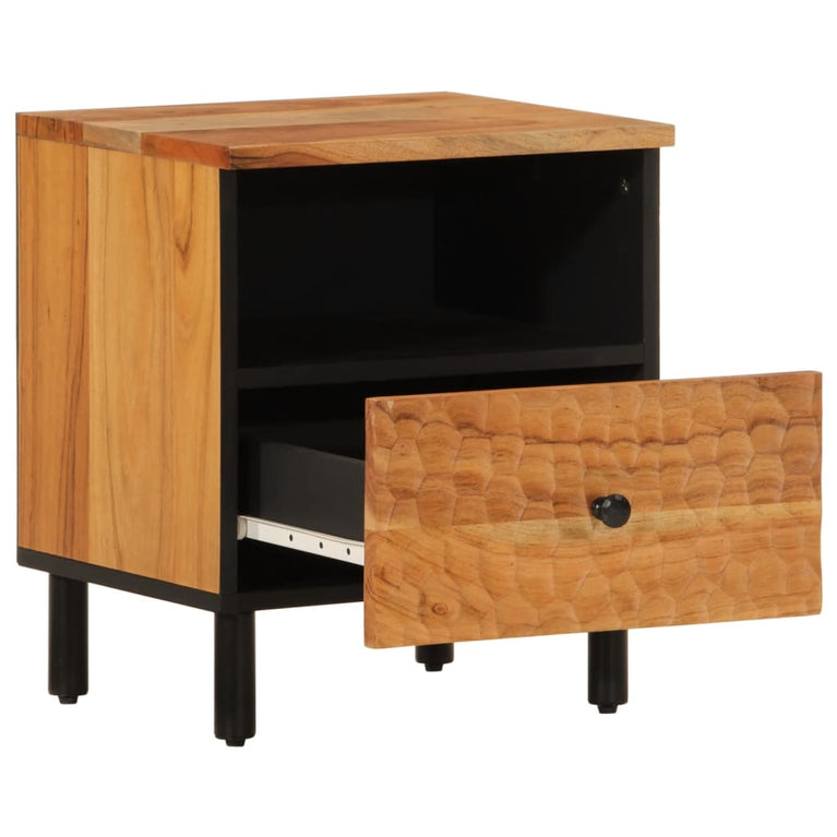 Nachtkastjes 2 st 40x33x46 cm massief acaciahout