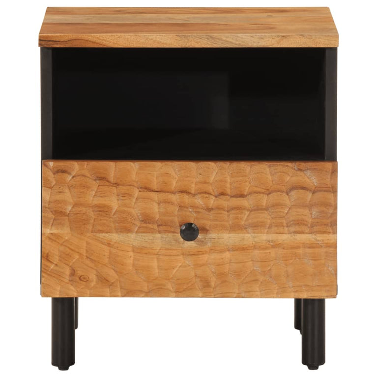 Nachtkastjes 2 st 40x33x46 cm massief acaciahout