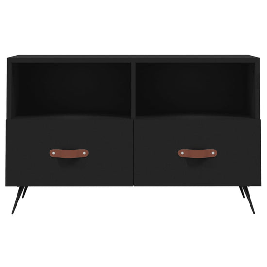 Tv-meubel 80x36x50 cm bewerkt hout zwart MeubelReus