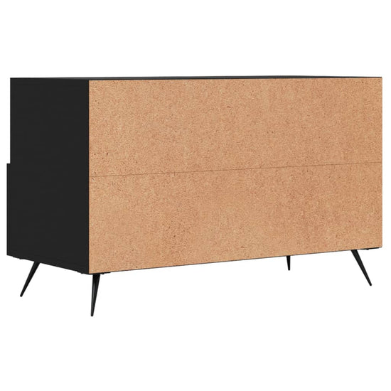 Tv-meubel 80x36x50 cm bewerkt hout zwart MeubelReus