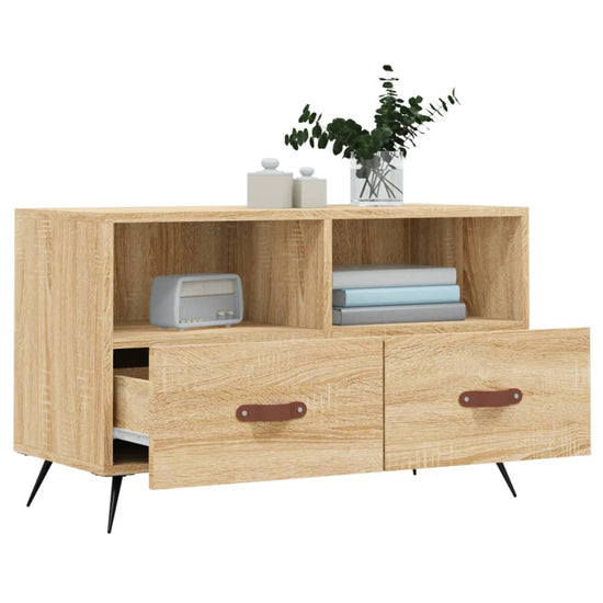 Tv-meubel 80x36x50 cm bewerkt hout sonoma eiken MeubelReus