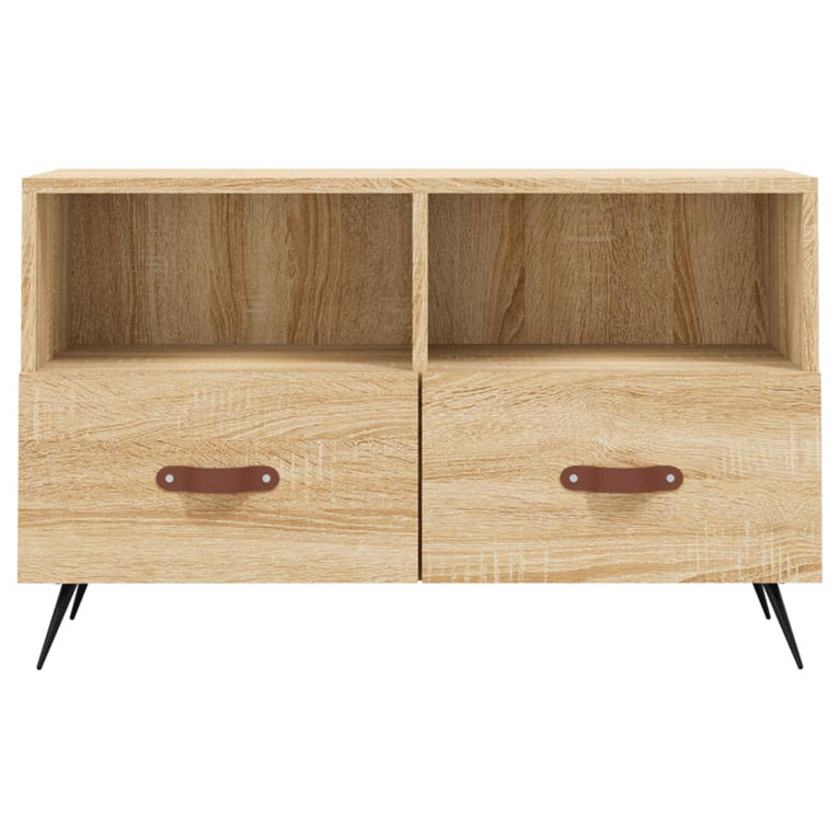 Tv-meubel 80x36x50 cm bewerkt hout sonoma eiken MeubelReus