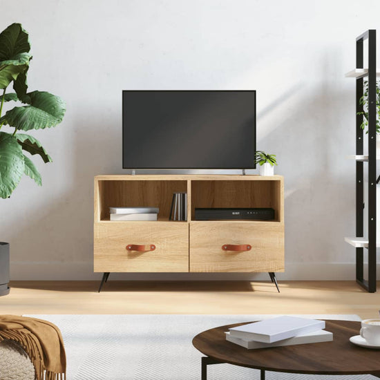 Tv-meubel 80x36x50 cm bewerkt hout sonoma eiken MeubelReus
