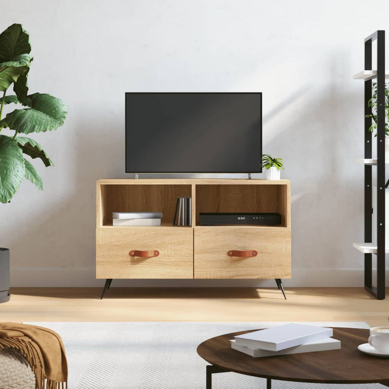 Tv-meubel 80x36x50 cm bewerkt hout sonoma eiken MeubelReus