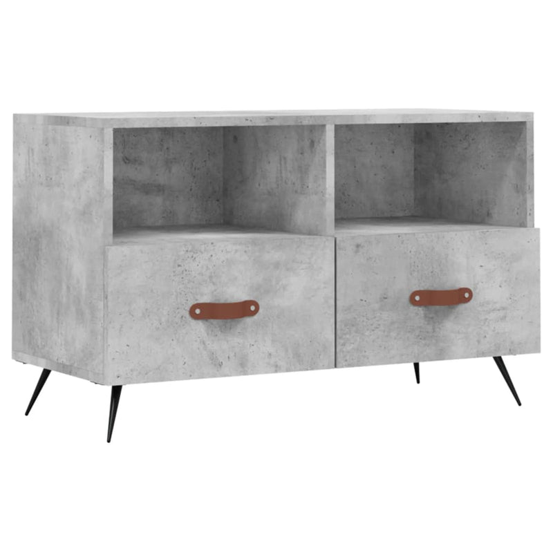 Tv-meubel 80x36x50 cm bewerkt hout betongrijs MeubelReus