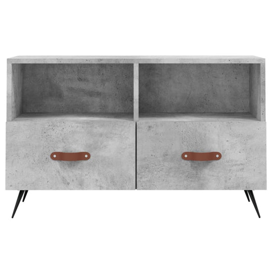 Tv-meubel 80x36x50 cm bewerkt hout betongrijs MeubelReus