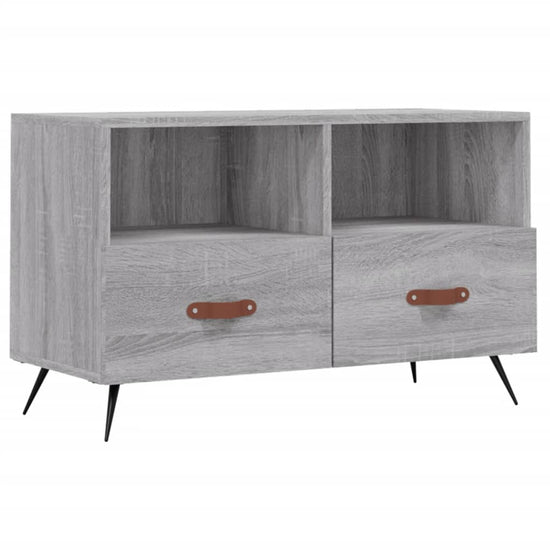 Tv-meubel 80x36x50 cm bewerkt hout grijs sonoma eikenkleurig MeubelReus