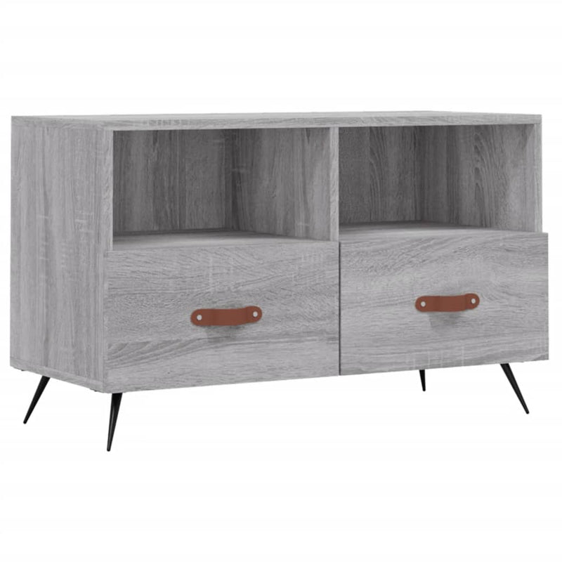 Tv-meubel 80x36x50 cm bewerkt hout grijs sonoma eikenkleurig MeubelReus