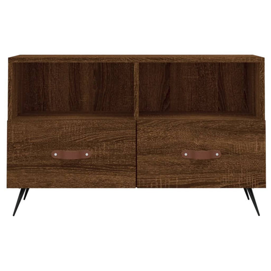 Tv-meubel 80x36x50 cm bewerkt hout bruin eikenkleur MeubelReus