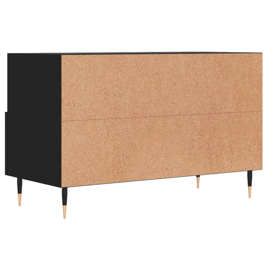Tv-meubel 80x36x50 cm bewerkt hout zwart MeubelReus