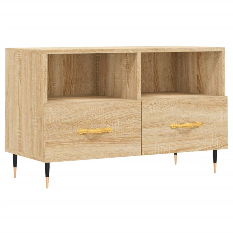 Tv-meubel 80x36x50 cm bewerkt hout sonoma eiken MeubelReus