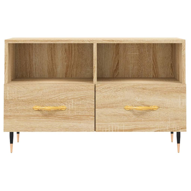Tv-meubel 80x36x50 cm bewerkt hout sonoma eiken MeubelReus
