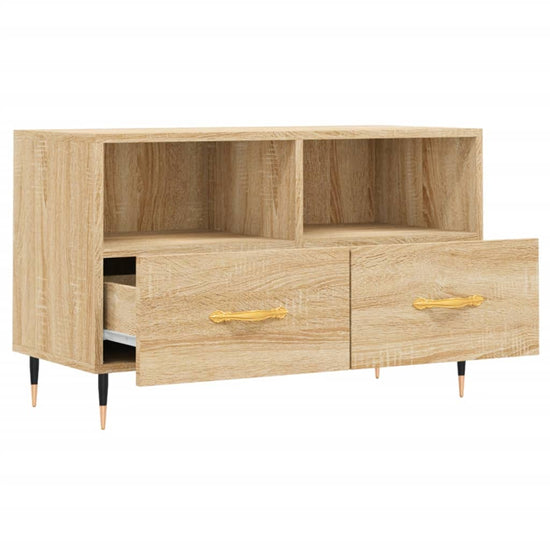 Tv-meubel 80x36x50 cm bewerkt hout sonoma eiken MeubelReus