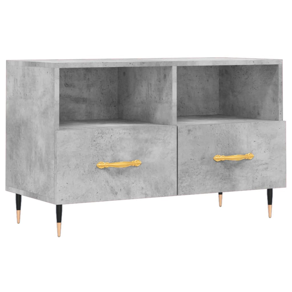 Tv-meubel 80x36x50 cm bewerkt hout betongrijs MeubelReus