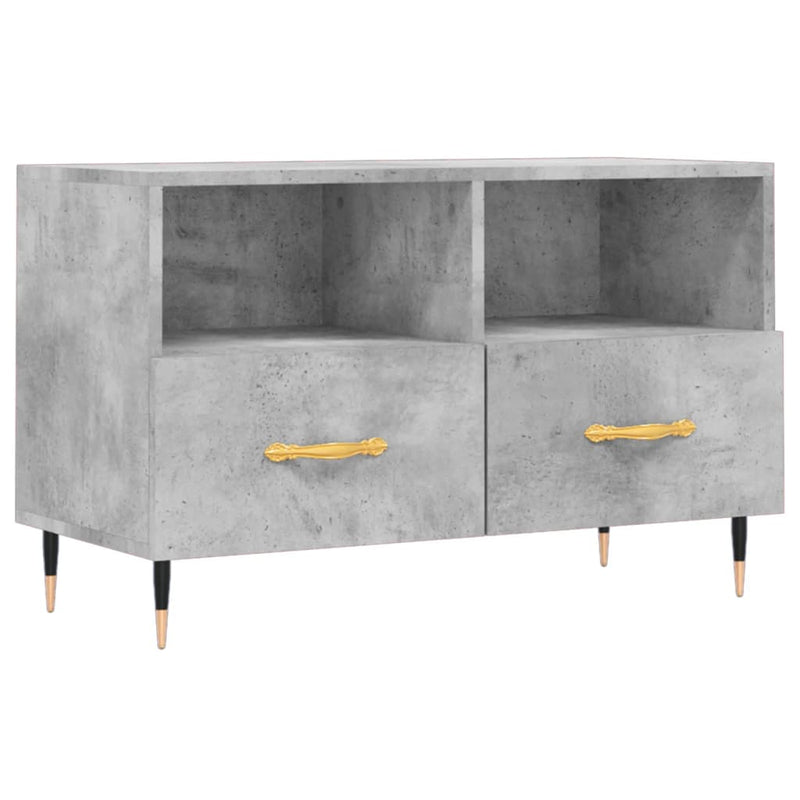 Tv-meubel 80x36x50 cm bewerkt hout betongrijs MeubelReus