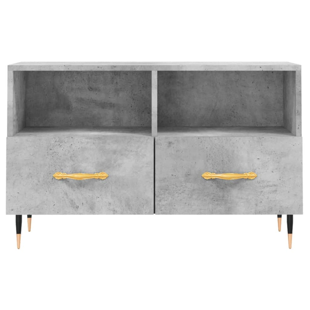 Tv-meubel 80x36x50 cm bewerkt hout betongrijs MeubelReus
