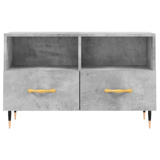 Tv-meubel 80x36x50 cm bewerkt hout betongrijs MeubelReus