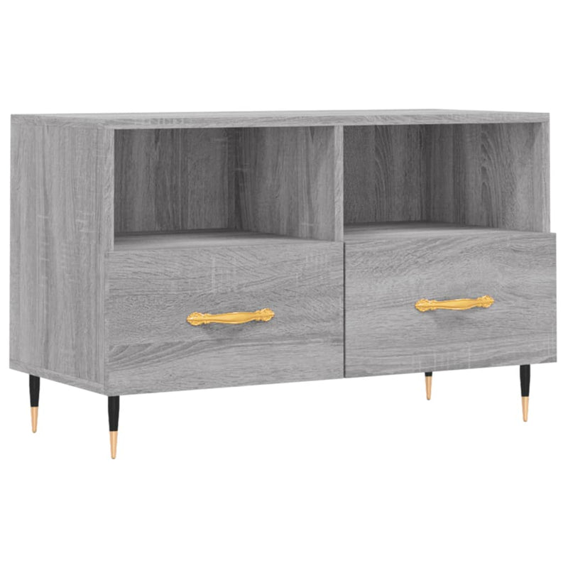 Tv-meubel 80x36x50 cm bewerkt hout grijs sonoma eikenkleurig MeubelReus