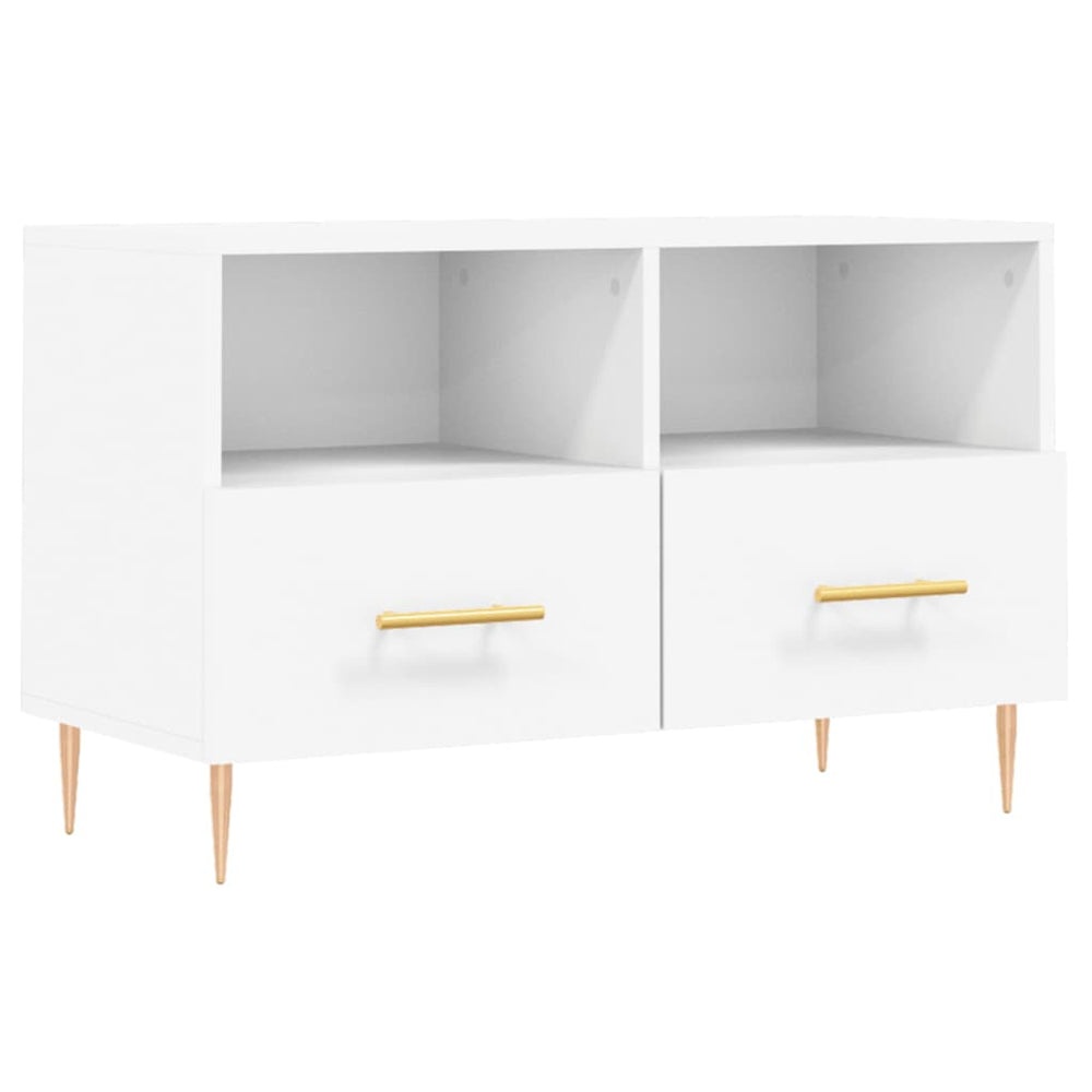 Tv-meubel 80x36x50 cm bewerkt hout wit MeubelReus