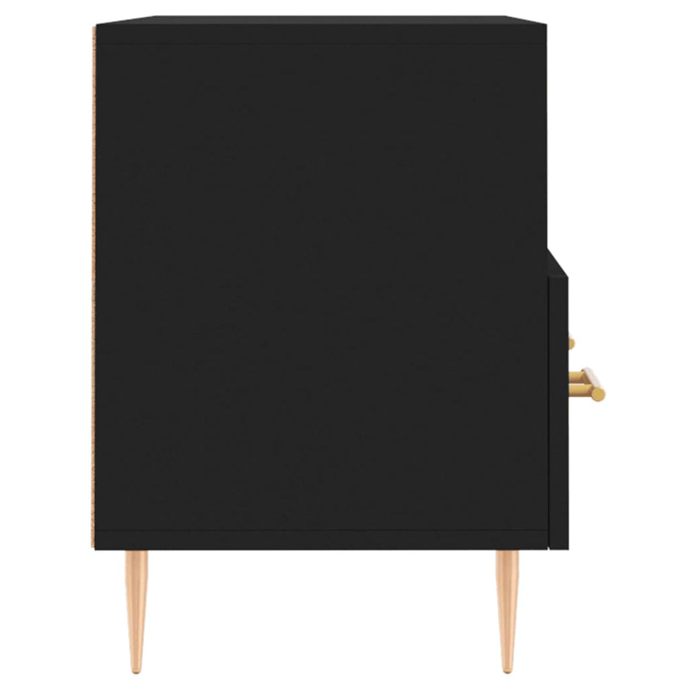 Tv-meubel 80x36x50 cm bewerkt hout zwart MeubelReus