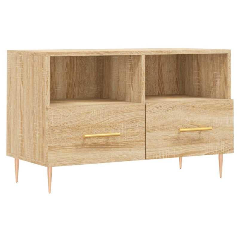 Tv-meubel 80x36x50 cm bewerkt hout sonoma eiken MeubelReus