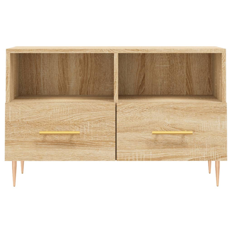 Tv-meubel 80x36x50 cm bewerkt hout sonoma eiken MeubelReus