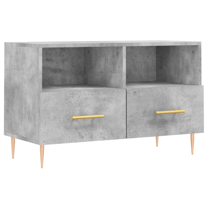 Tv-meubel 80x36x50 cm bewerkt hout betongrijs MeubelReus