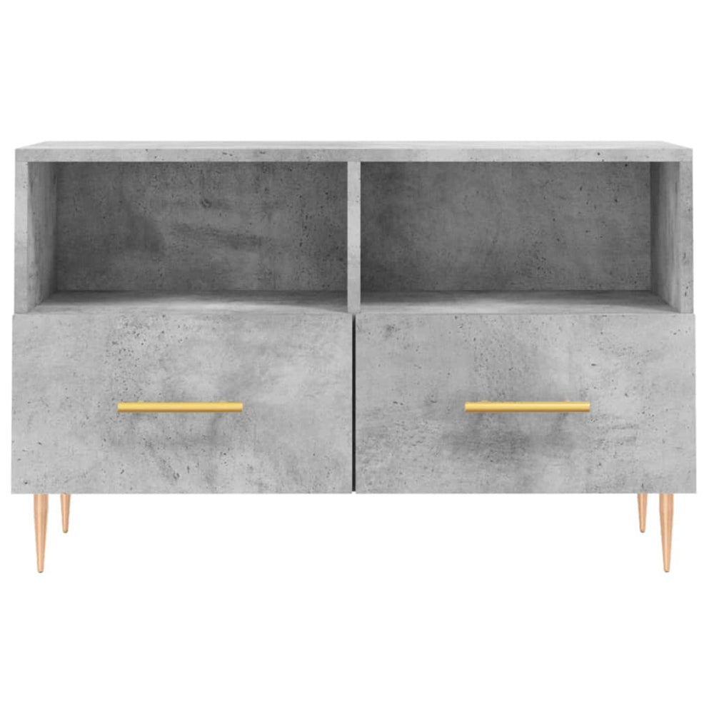 Tv-meubel 80x36x50 cm bewerkt hout betongrijs MeubelReus