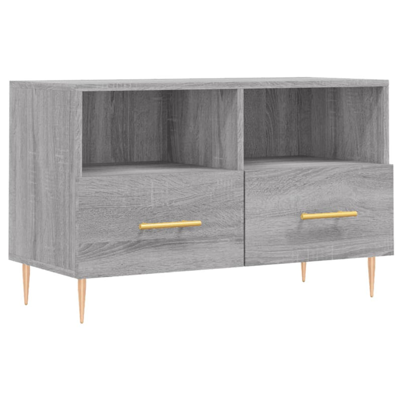 Tv-meubel 80x36x50 cm bewerkt hout grijs sonoma eikenkleurig MeubelReus