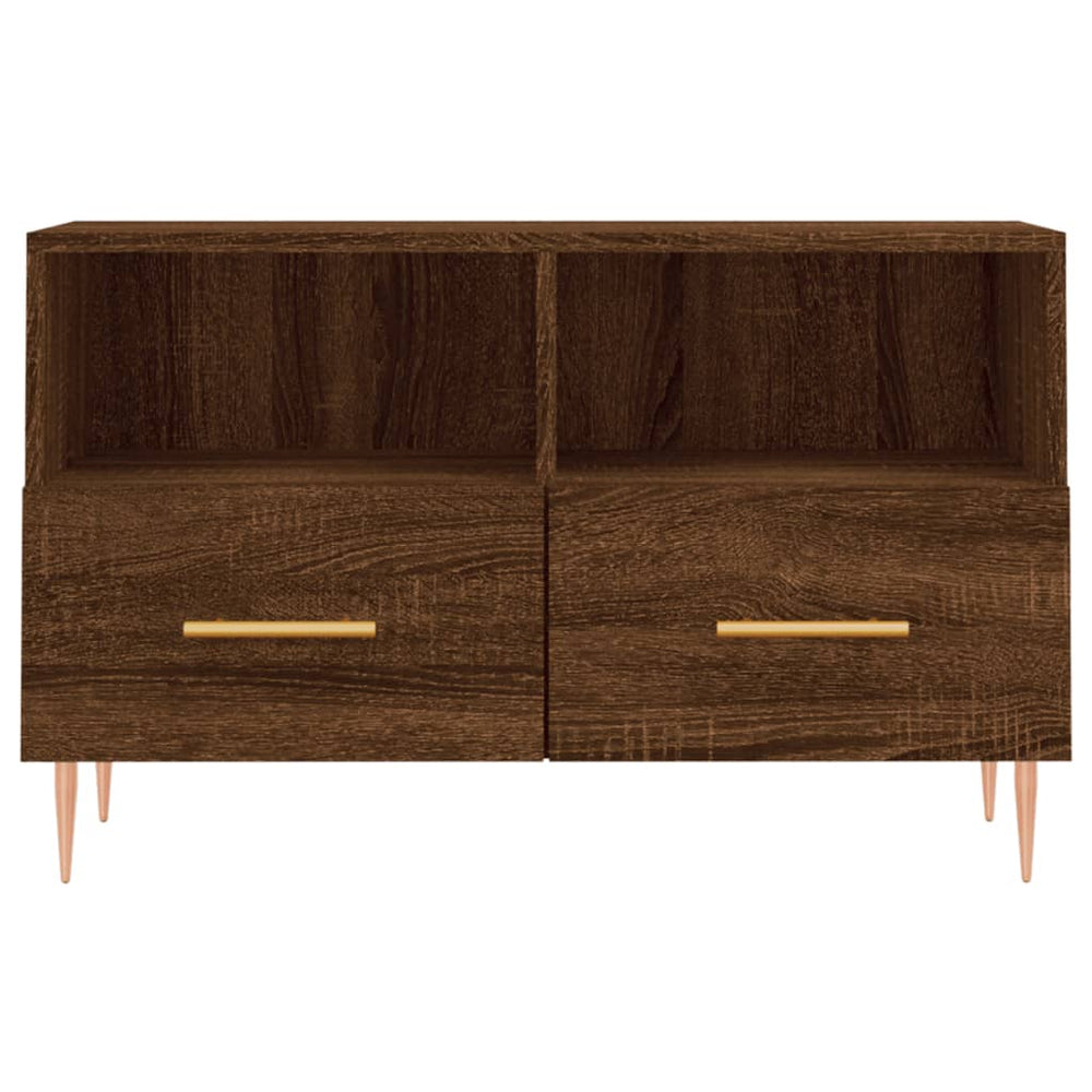 Tv-meubel 80x36x50 cm bewerkt hout bruin eikenkleur MeubelReus