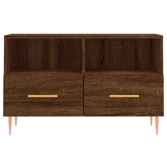 Tv-meubel 80x36x50 cm bewerkt hout bruin eikenkleur MeubelReus